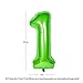 CHANGZHONG 40 Inch Large Green Number 1 Balloon Giant Helium Polyester Film 1th Birthday Girl Boy Self Inflating Digit One For Anniversary Celebration Baby Shower New Year Engagement Party Decoration - Image 2
