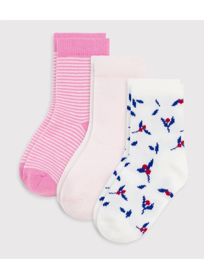 بيتي باتو Babies' floral-print cotton socks - 3-Pack