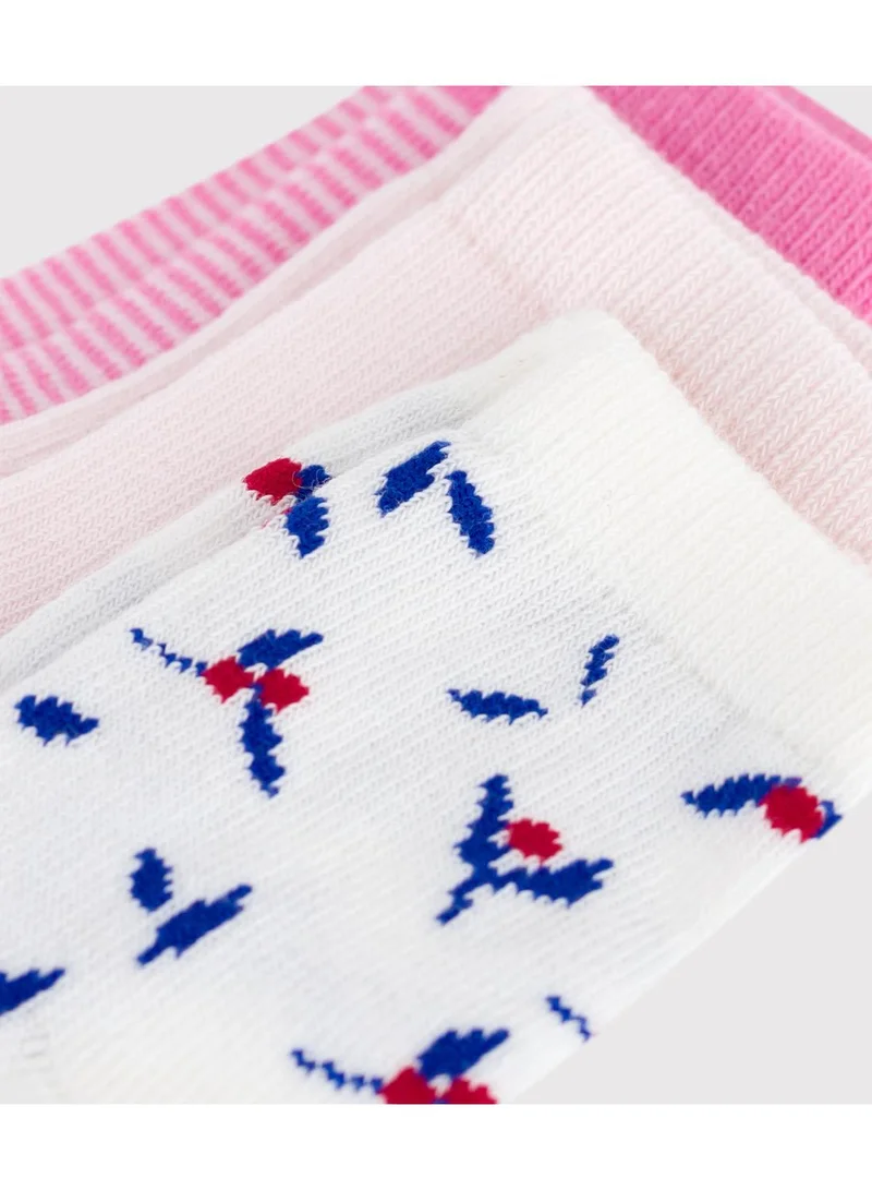 بيتي باتو Babies' floral-print cotton socks - 3-Pack