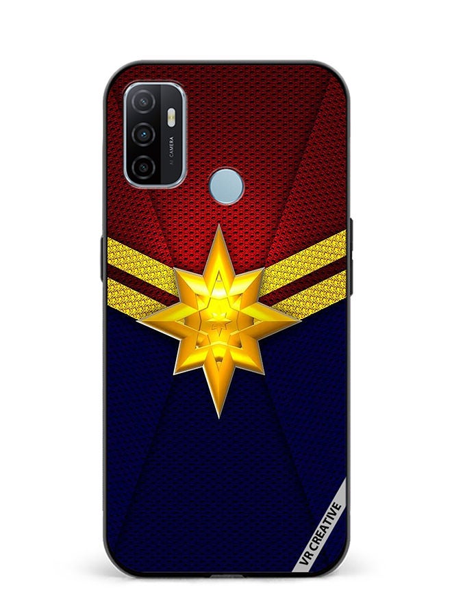 VR CREATIVE Protective Case Cover For Oppo A53 Sophisticated Captain Marvel Design Multicolour - Image 1
