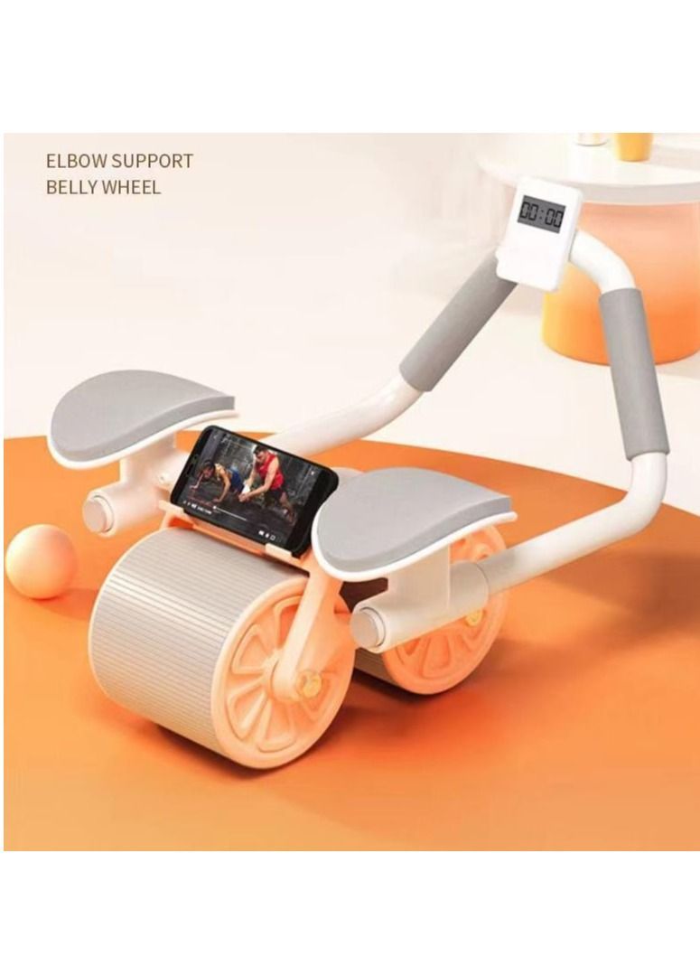 واي آند دي 2 and 1 Smart Ab Wheel, Built-in Chip, Accurate Recording, Automatic Rebound Abs Workout Equipment, Good Stability, Free Thickened Pads, Not Hurting the Knees - Image 1