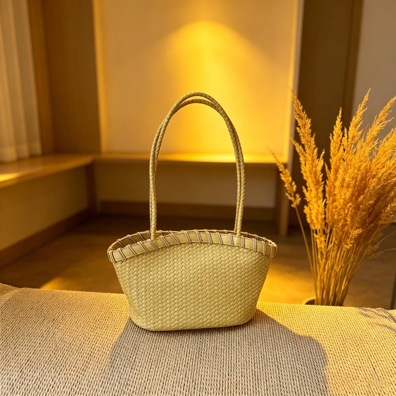 Summer Korean Style Woven Tote Bag - Image 2