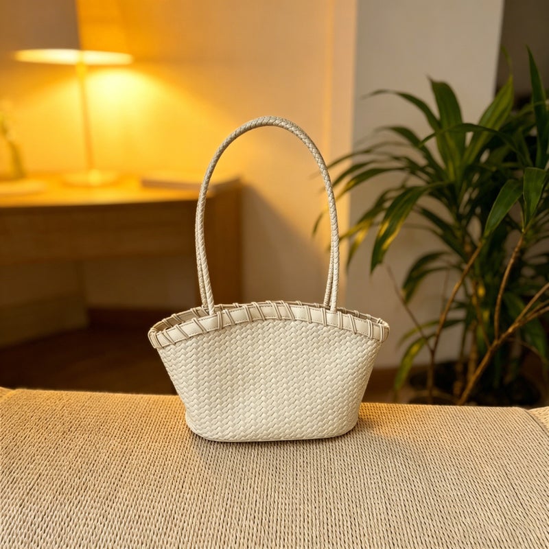 Summer Korean Style Woven Tote Bag - Image 4