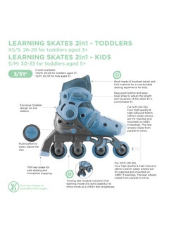 GLOBBER Learning 2-In-1 Inline Adjustable Skates (Blueberry, S/M)  - Image 5