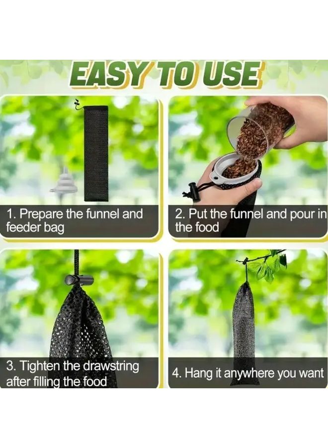 Bird Feeder Sock 3pcs for Thistle Finch Sparrow Garden Seed Dispenser - Image 5