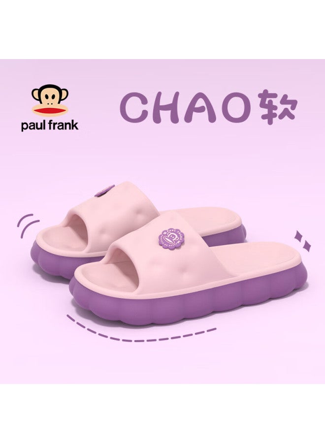 Paul Frank Slippers For Women, Summer Outdoor Wear, Non-slip Home Shoes, Sandals, Pink, Size 38-39