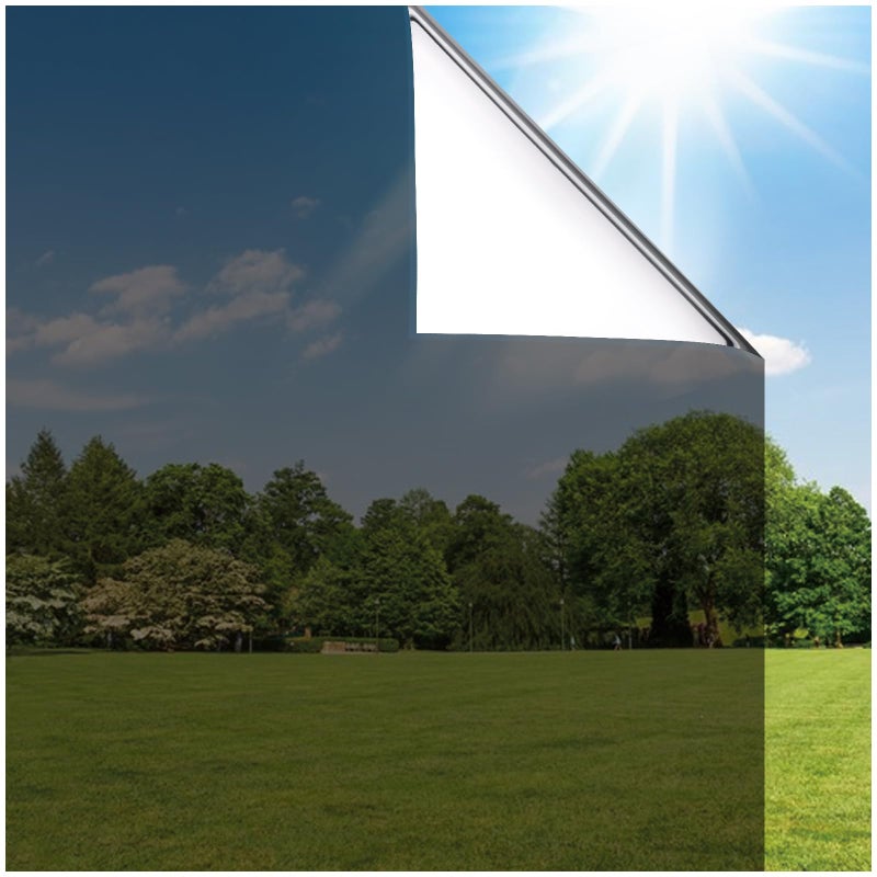 Coavas Window Privacy Film One Way See Out Not in Windows Tint for Home Mirror Reflective Blocking Sun Heat Glass Coverings UV Static Cling 175x787 Inch