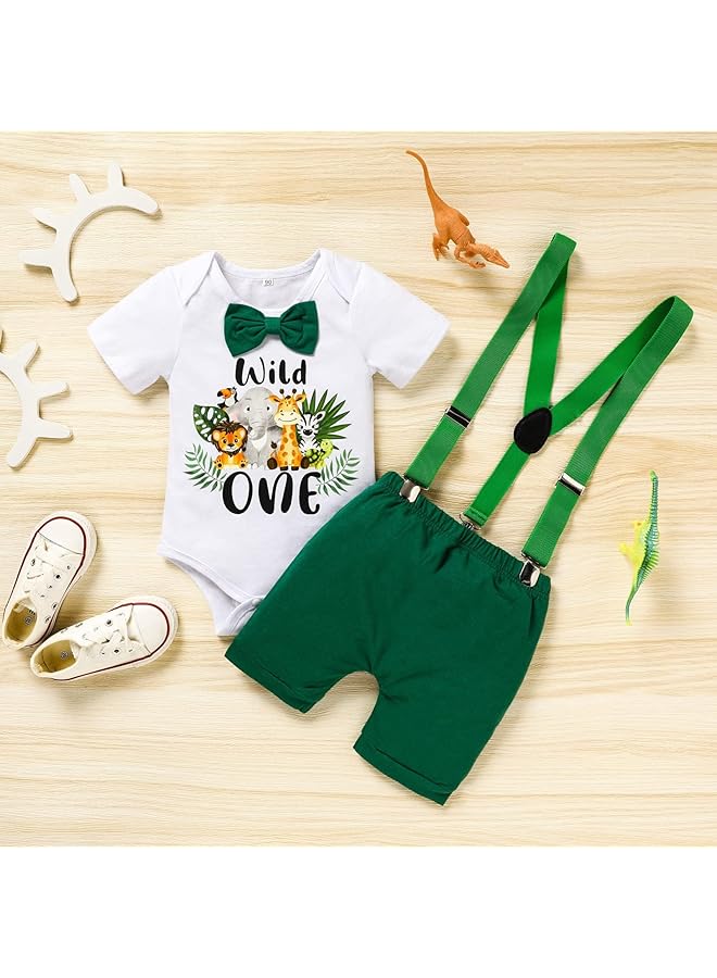 erorex Baby Boy Funny First Birthday Clothes Infant Boy Bow Tie Romper Bodysuit Cake Smash Outfits 80Cm - Image 2