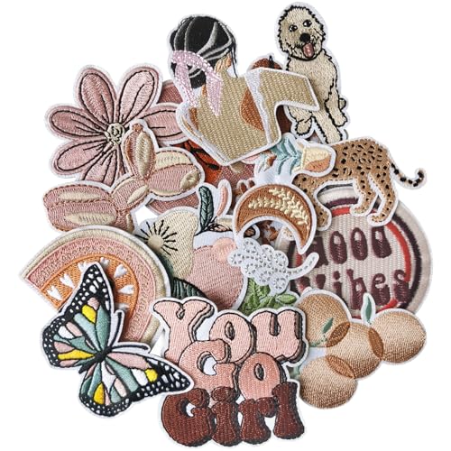ZESION You Go Girl Iron on Patches, for Hats, Clothes, Jeans, Pants, Jackets, Backpacks Repair and Decoration-16Pcs - Image 1