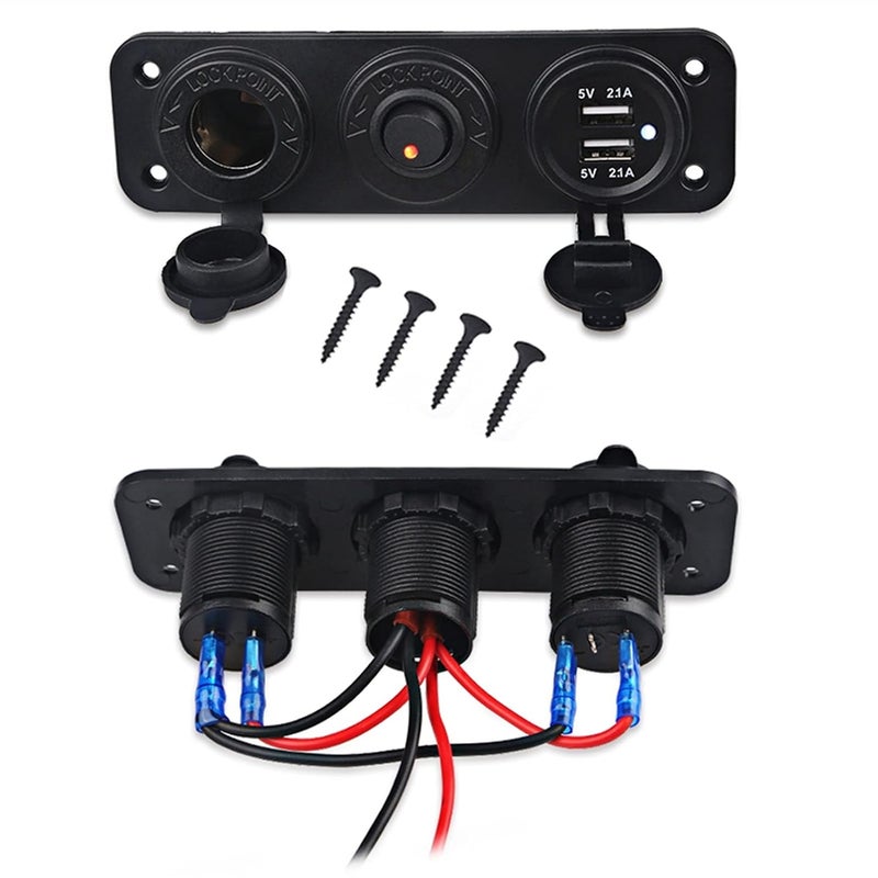 Wivplex 5V 4.2A Car Dual USB Charger with Toggle Switch - Image 3