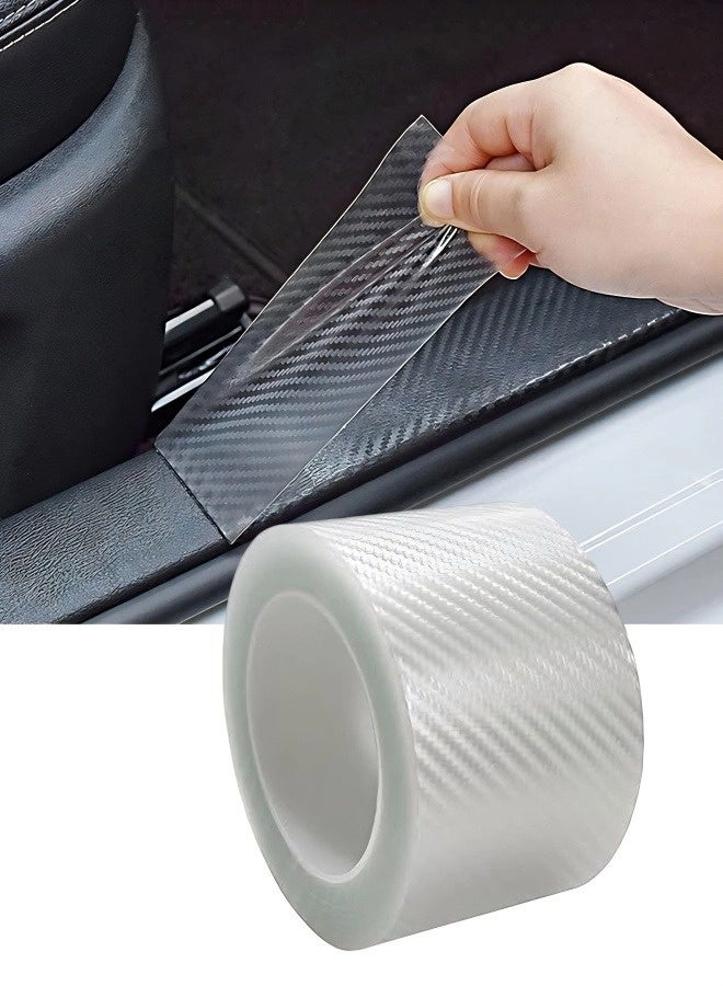 Car Door Edge Guards, Clear Invisible Carbon Fiber Auto Door Sill Protector, Anti-Collision Transparent Adhesive Strip Film, DIY Vehicle Door Trim Tape Accessories for Most Cars - Image 1