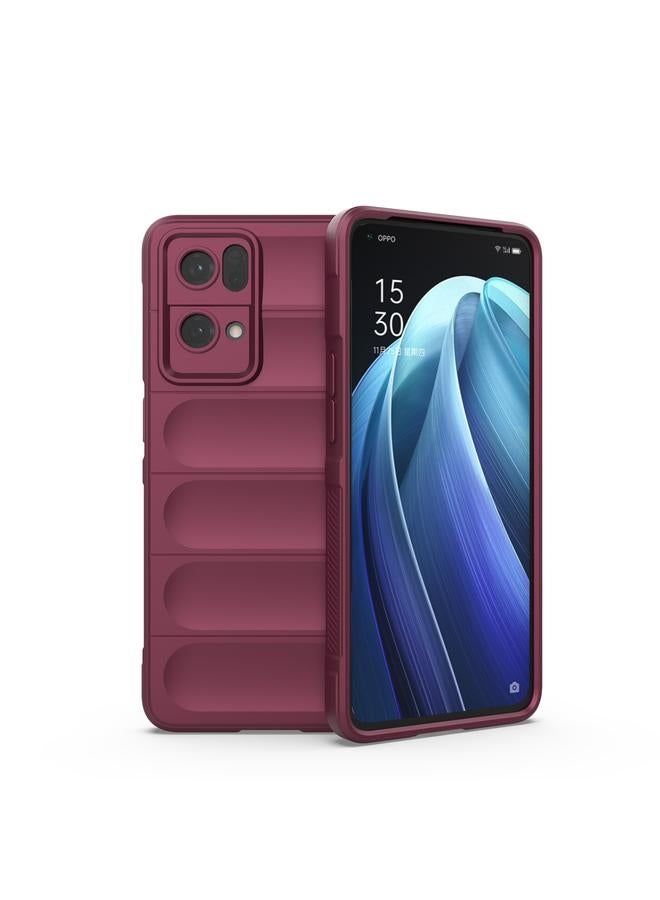 S-TOP Case For OPPO Reno7 Pro 5G Magic Shield TPU + Flannel Phone Case - Image 1