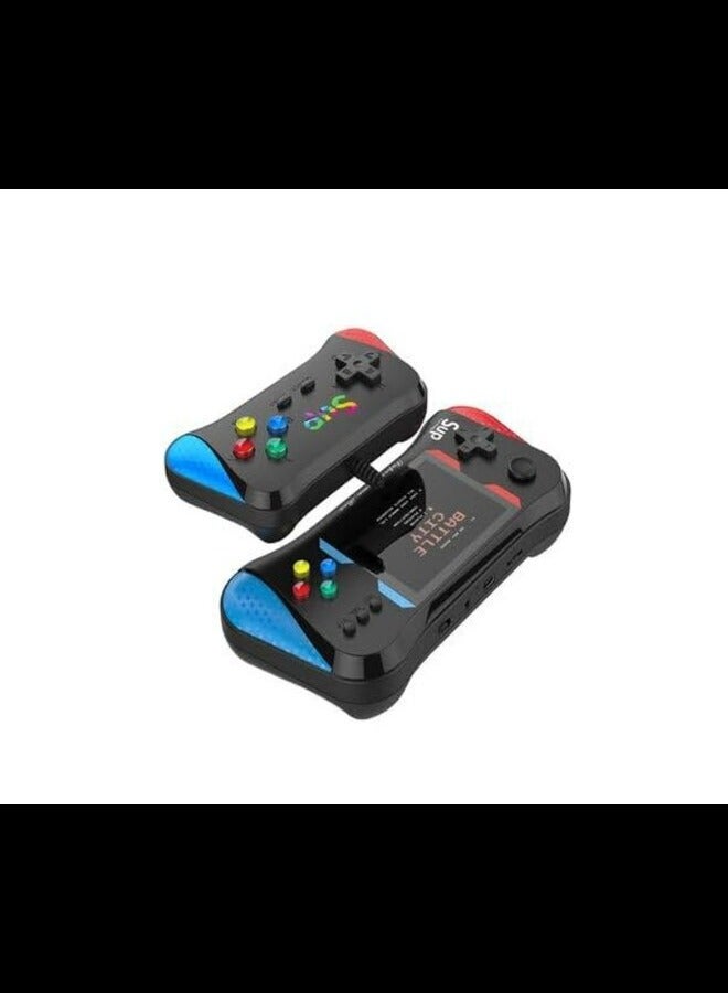 X7M 3.5 inch Game Console Built-in 500+ Video Games TV Support with AV Cable Output and 1 Joystick Rechargeable Game Box (Black) - Image 1