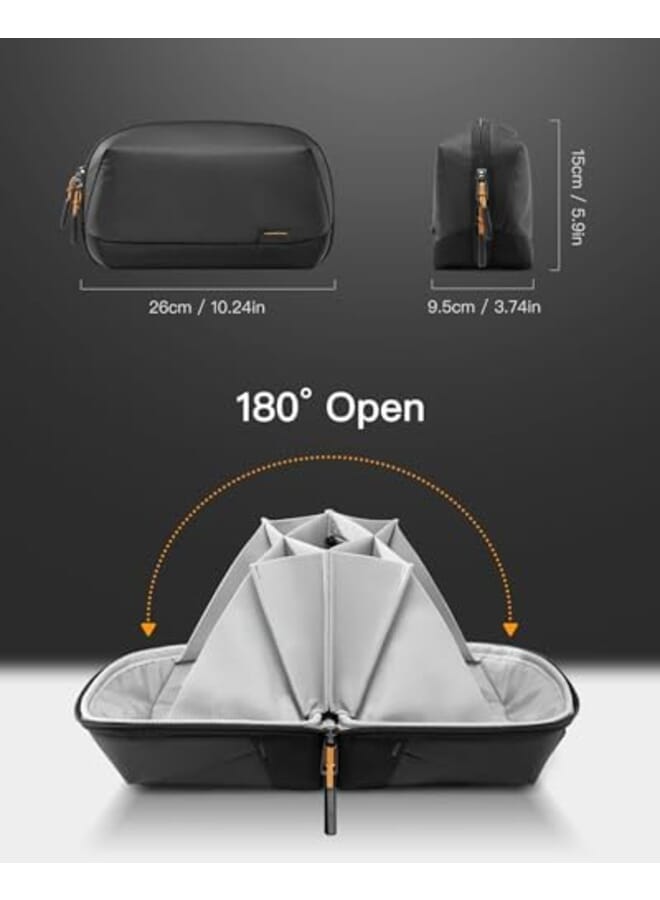 Excefore Electronics Organizer Travel Case Waterproof Tech Pouch Large Travel Friendly Bag For Electronic Accessories Cable Cord Charger Phone Ideal Tech Organizer For On The Go - Image 2