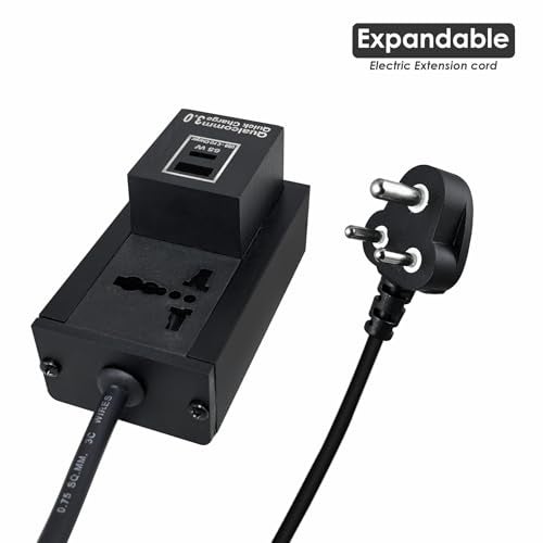 MX Extension Board with USB-C PD 65W & USB-A Port – Universal 3-Pin Socket, 6A to 13A, Flame-Retardant Body, Safety Shutter, 1.5 Meter Heavy-Duty Cable, Power Strip for Home & Office - Image 3