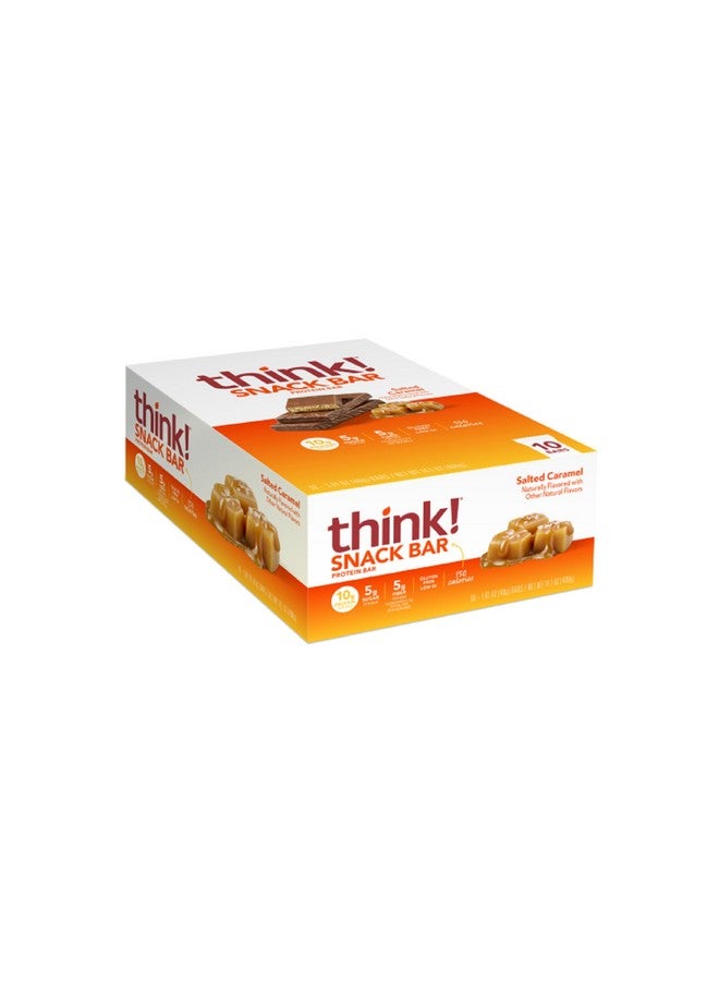 think! Protein Bars with Chicory Root for Fiber, Salted Caramel, Snack Bars without Artificial Sweeteners, 1.4 Oz, 10 Ct - Image 1