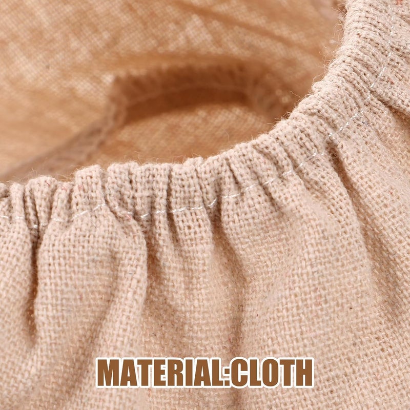 2pcs Bread Proofing Basket Cloth Cover Set, Beige Cotton Linen Dough Baking Liner for Sourdough and Artisan Bread, 20x8cm round + 21x15x8cm Oval Proofing Basket Liners for Home - Image 4