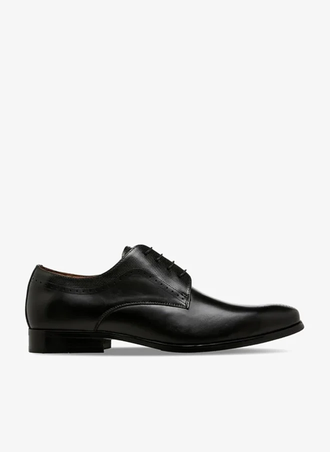 DUCHINI Men Lace-Up Leather Derby Shoes