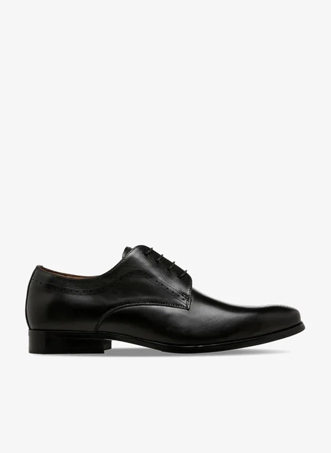 DUCHINI BLACK Men Lace-Up Leather Derby Shoes for Men | Best Price UAE