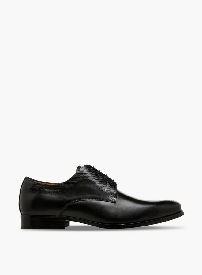 DUCHINI Men Lace-Up Leather Derby Shoes - Image 3