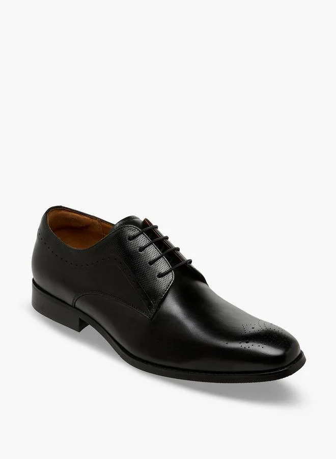 DUCHINI Men Lace-Up Leather Derby Shoes
