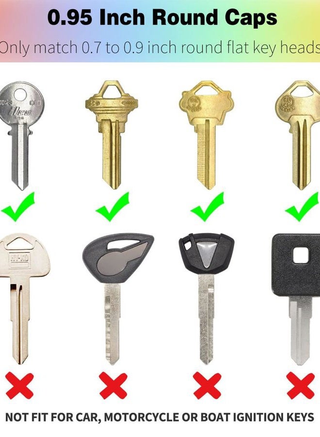 Vibit 16 Pcs Colorful Plastic Standard Flat Key Tags (Not for Strange Shape Keys), 2 Styles - Image 4