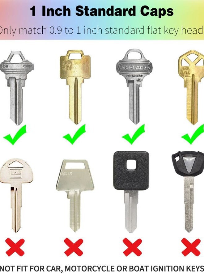 Vibit 16 Pcs Colorful Plastic Standard Flat Key Tags (Not for Strange Shape Keys), 2 Styles - Image 3