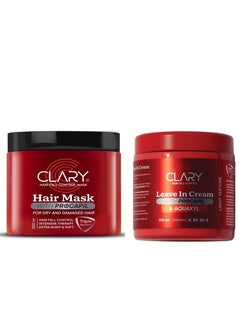 CLARY Clary Hair Fall Control Leave In Cream With Procapil & Aquaxyl +Clary Hair Mask With Procapil 600Ml 