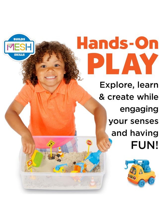 Creativity for Kids Sensory Bin: Construction Zone Playset Sandbox Truck Toys for Kids, 6279000 - Image 2