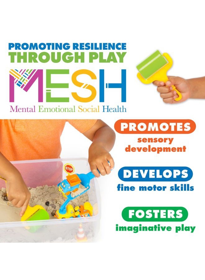 Creativity for Kids Sensory Bin: Construction Zone Playset Sandbox Truck Toys for Kids, 6279000 - Image 4