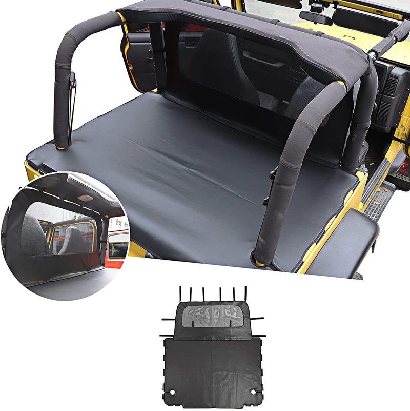 Trunk Leather Cargo Mat Cover for 19972006 Jeep Wrangler TJ Seat Barriers Isolation Cover