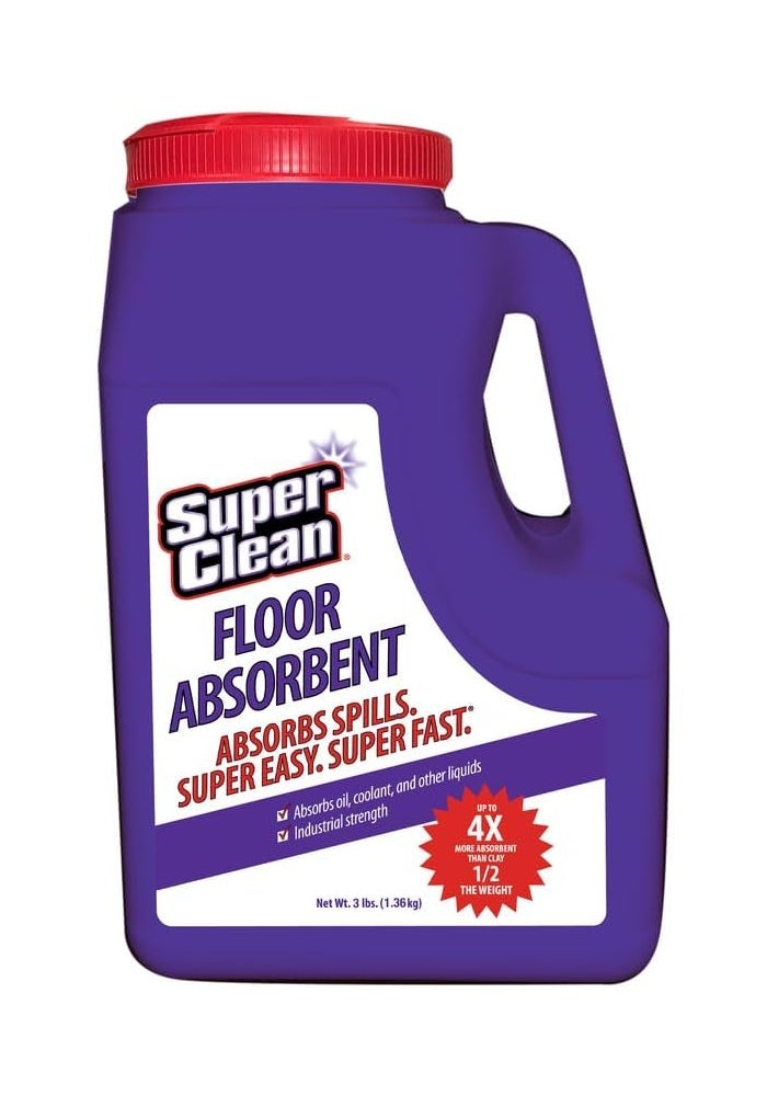Superclean Floor Absorbent - 3 lbs - Industrial Strength Spill Cleaner - Image 2