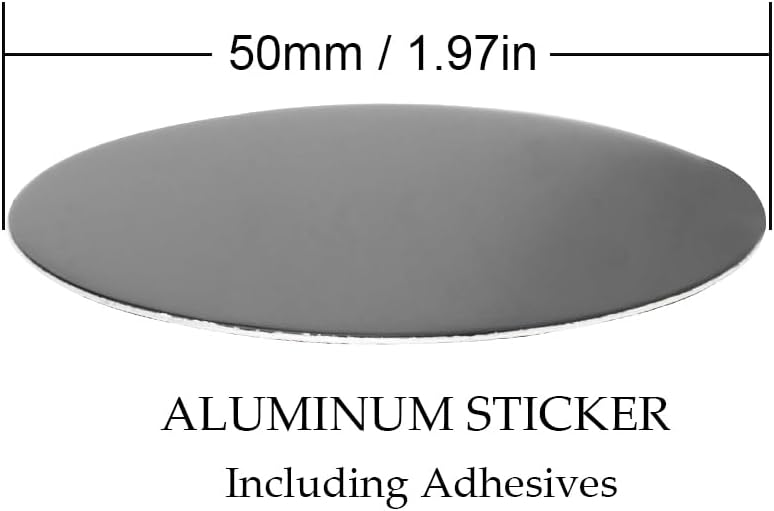 RTRHINOTUNING 4pcs 50mm/1.97in Wheel Center Caps Stickers Black Aluminum Alloy Anti-Rust Badge Emblems Decals - Image 1