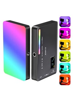 OKASA W140 RGB camera light, portable LED camera light panel 0-360 full color, CRI95+ 2500K-9000K dimmable 20 kinds of light effects, 3100mAH rechargeable LED camera light, video conferencing  - Image 1