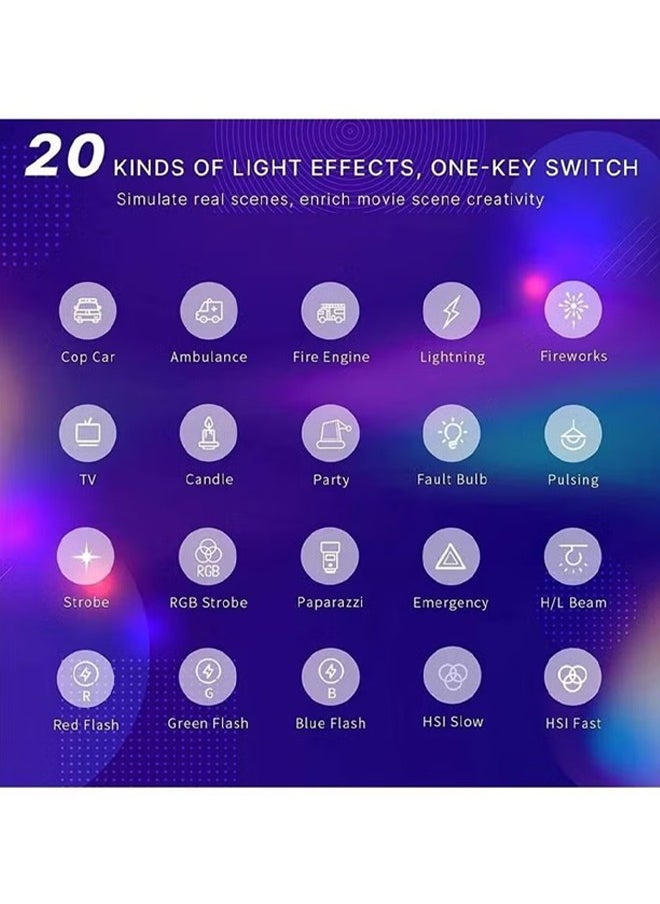أوكاسا - ضوء كاميرا W140 RGB ، لوحة إضاءة كاميرا LED محمولة 0-360 بالألوان الكاملة ، CRI95 + 2500K-9000K عكس الضوء 20 نوعا من تأثيرات الضوء ، مصباح كاميرا LED قابل لإعادة الشحن 3100 مللي أمبير ، مؤتمرات الفيديو - Image 1