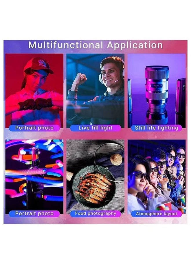 أوكاسا - ضوء كاميرا W140 RGB ، لوحة إضاءة كاميرا LED محمولة 0-360 بالألوان الكاملة ، CRI95 + 2500K-9000K عكس الضوء 20 نوعا من تأثيرات الضوء ، مصباح كاميرا LED قابل لإعادة الشحن 3100 مللي أمبير ، مؤتمرات الفيديو - Image 1