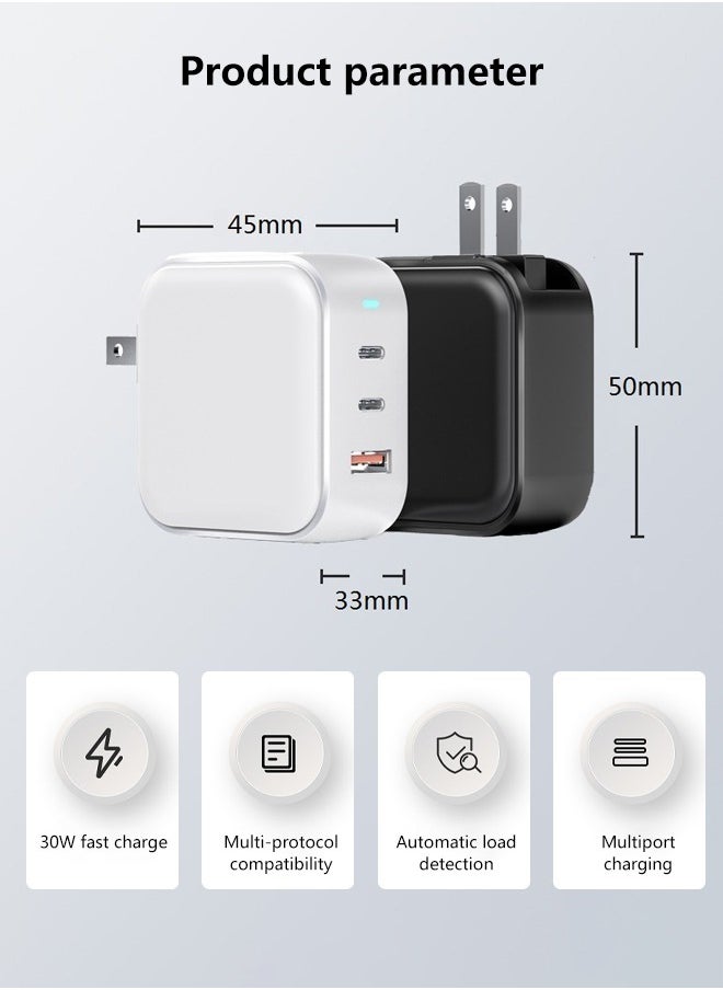 Generic - USB C Charger Cube Fast Charging Block 4 Port PD+QC Power Adapter Multiport Brick Type C Box for iPhone Tablet Android Phone - Image 1