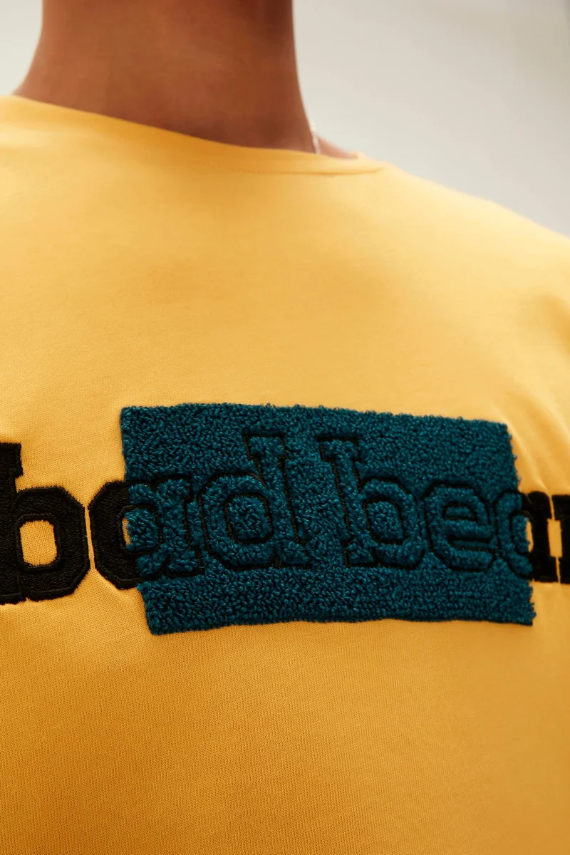 Bad Bear Badbear Taped Men's T-Shirt Mustard