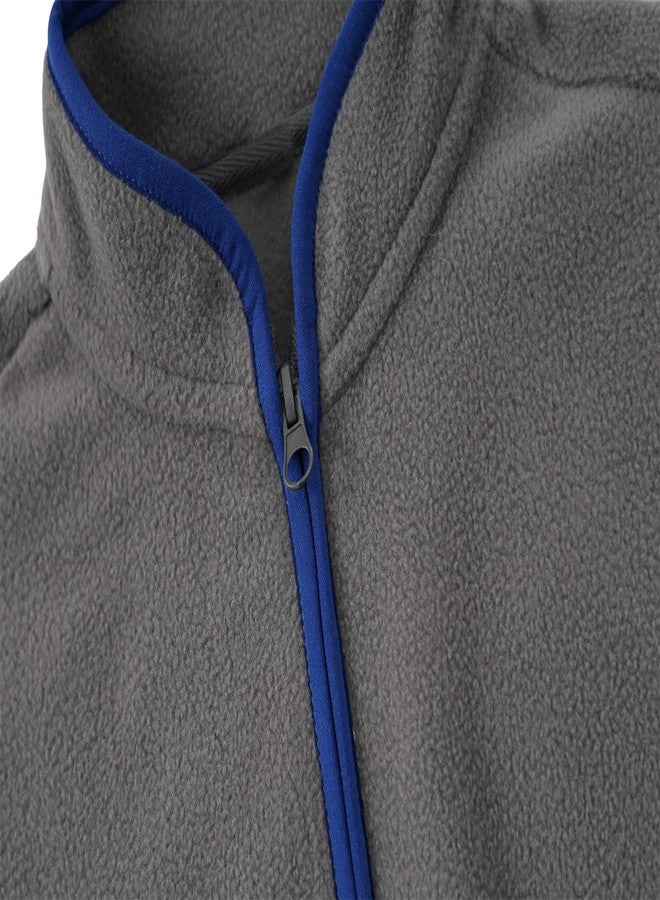 YAGATA Toddler Fleece Jackets Baby Boys Girls Light Sherpa Fall Winter Coats Long Sleeve Polar Collar Jacket for Little Kids 3-4T Gray 110 - Image 4