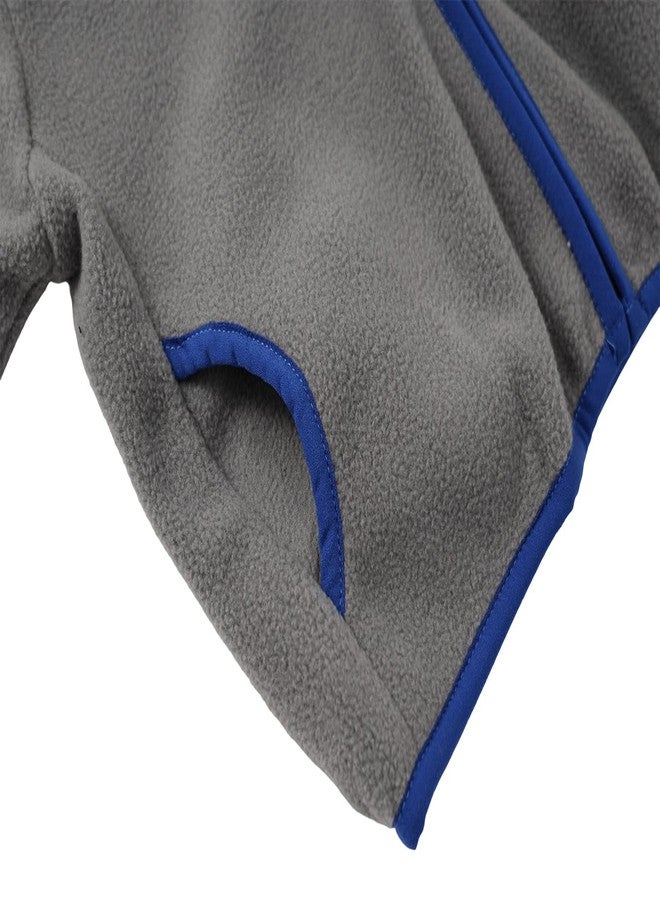 YAGATA Toddler Fleece Jackets Baby Boys Girls Light Sherpa Fall Winter Coats Long Sleeve Polar Collar Jacket for Little Kids 3-4T Gray 110 - Image 5