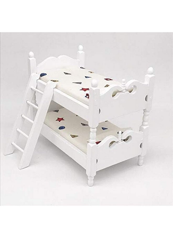 SXFSE - Loft Bed, 1:12 Wooden Dollhouse Miniature Furniture Decor Bunk Bed With Ladder, Kids Children'S Bedroom Set Play Toy - Image 1