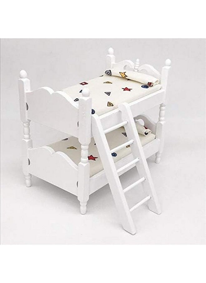 SXFSE - Loft Bed, 1:12 Wooden Dollhouse Miniature Furniture Decor Bunk Bed With Ladder, Kids Children'S Bedroom Set Play Toy - Image 1