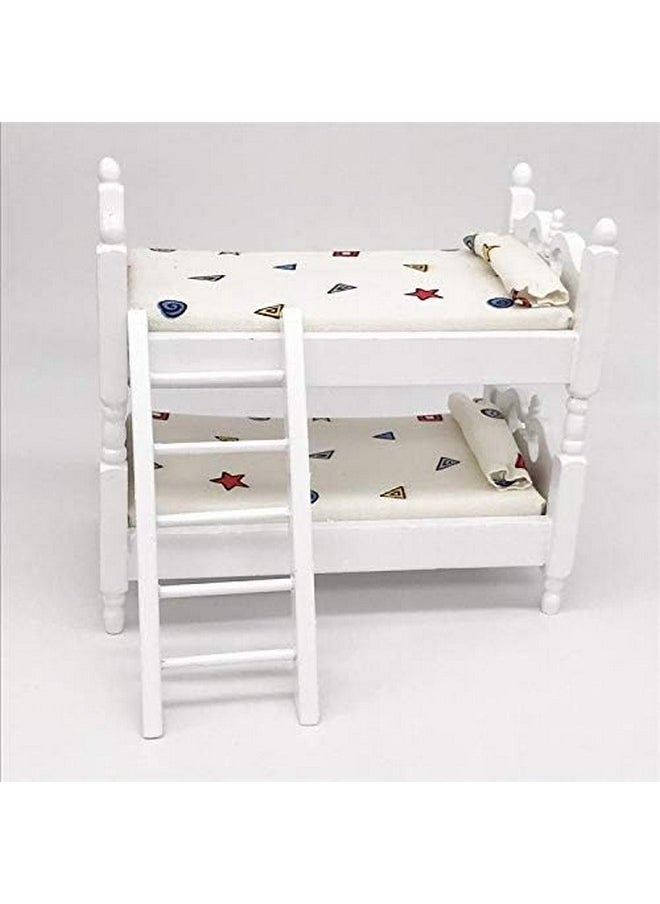 SXFSE - Loft Bed, 1:12 Wooden Dollhouse Miniature Furniture Decor Bunk Bed With Ladder, Kids Children'S Bedroom Set Play Toy - Image 1