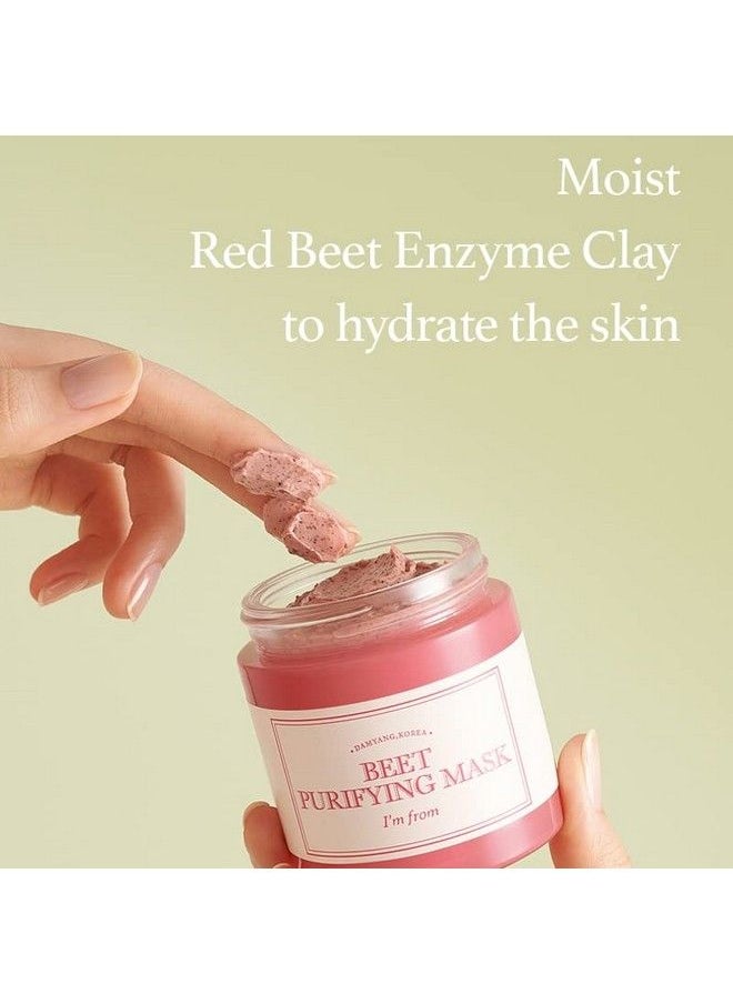 I'M FROM I’M From Beet Purifying Mask Deep Moisturizing Washoff Clay Mask1.5% Red Beet Enzyme Clean The Pores And Control Sebum Soothing Effect For Dry Dull Sensitive Skin 3.88Oz (110G)  - Image 5