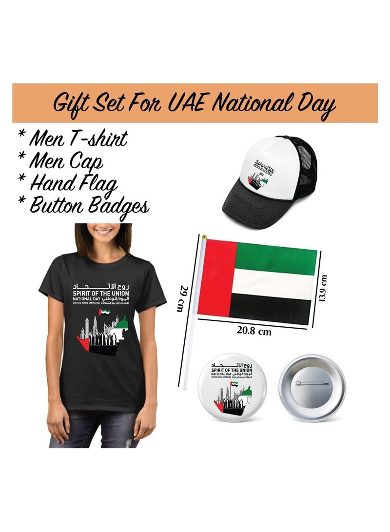 Adult UAE T-shirt - Cap - Flag and Badge Pack of 4 Combo - Image 2