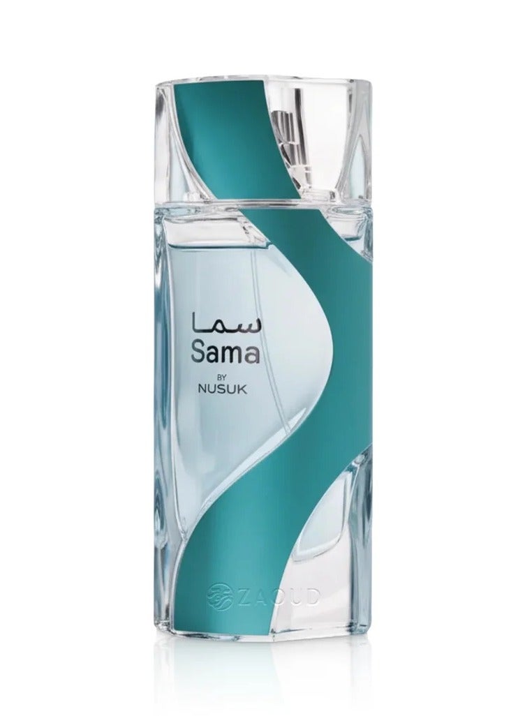 Nusuk Sama Unisex Eau De Parfum 100ml | Fresh Bergamot & Lemon Top Notes | Ozonic Sage & Geranium Heart | Warm Amber, Moss & Soft Musk Base | Long-Lasting Natural, Fresh, Elegant Fragrance - Image 1