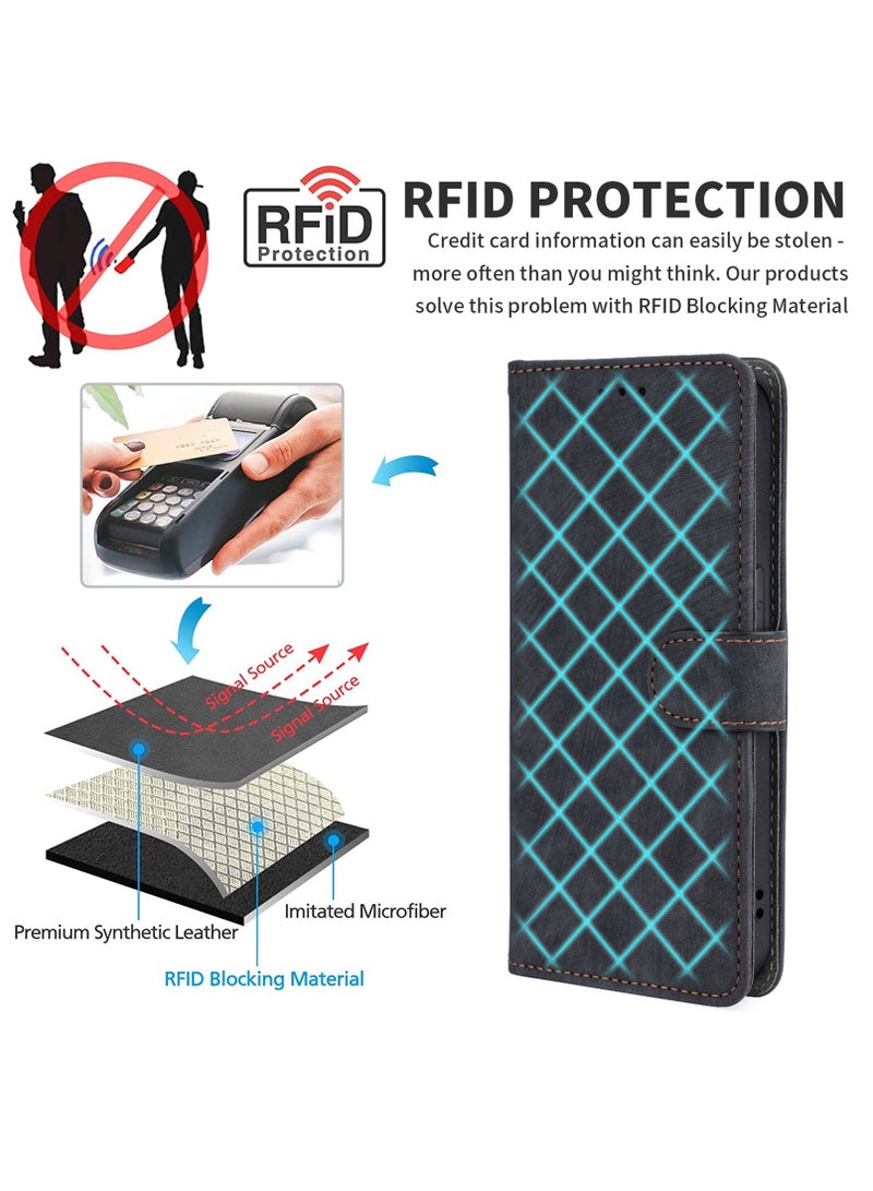 Phone Case for Tecno Camon 40 Pro 4G/ Tecno Camon 40 Pro 5G with RFID Security Protection Flip PU Leather Wallet Case with Card Holder Shockproof Protective Cover - Image 2