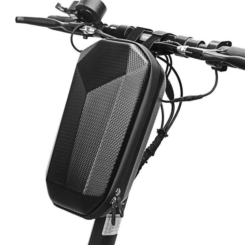 Generic EVA Hard Shell Waterproof Front Bag for Scooters Black 