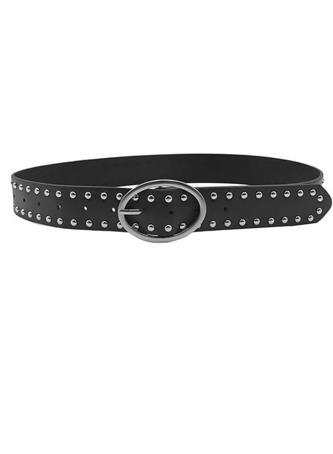 Leather Studded Rivets Belt for Women Girls Y2K Pin Buckle Waist Belts Fashion Waistband for Pants Dress - Image 1