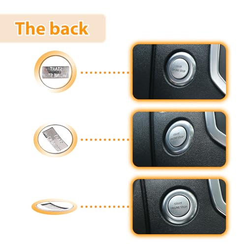 LLKUANG Silver Engine Start Stop Push Button Switch Sticker Cover for LR4 Discovery 4 & Land Rover Range Rover Sport 2010-2013 Aluminum Alloy Car Accessory - Image 5